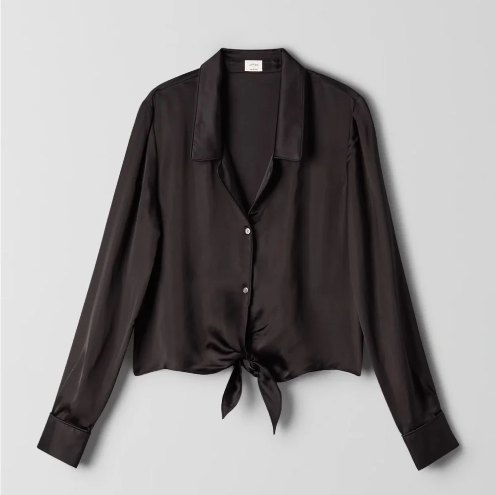 Wilfred Tie Front Blouse - Picture 1 of 9